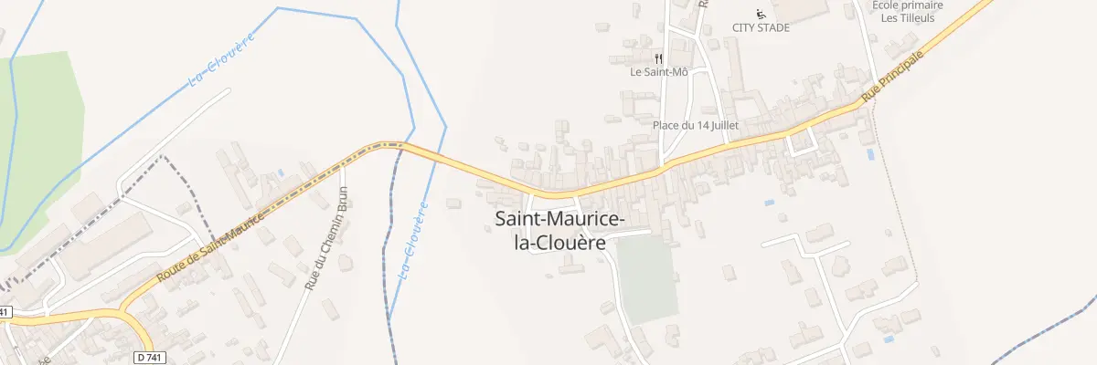 Plan du 10 Rue Principale à Saint-Maurice-la-Clouère