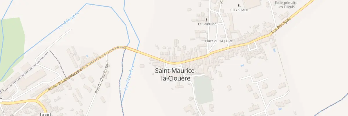 Plan du 14 Rue Principale à Saint-Maurice-la-Clouère