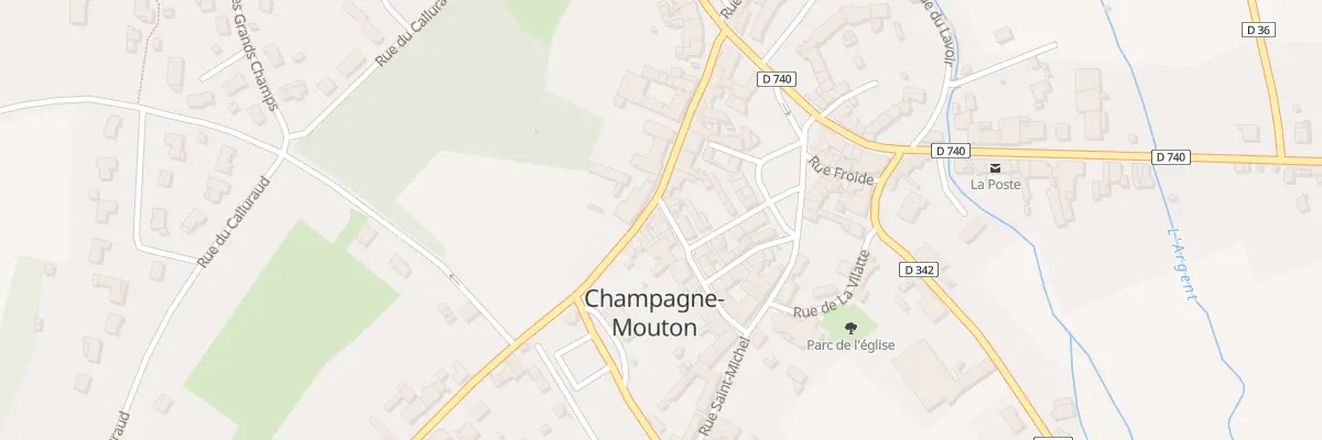 Plan du 2 Rue du Senechal à Champagne-Mouton