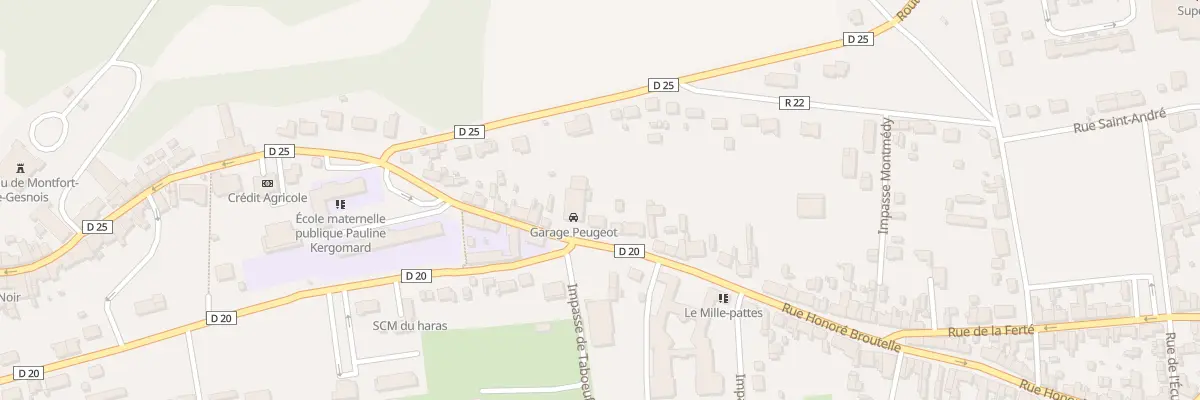 Plan du 90 Rue Honoré Broutelle à Montfort-le-Gesnois