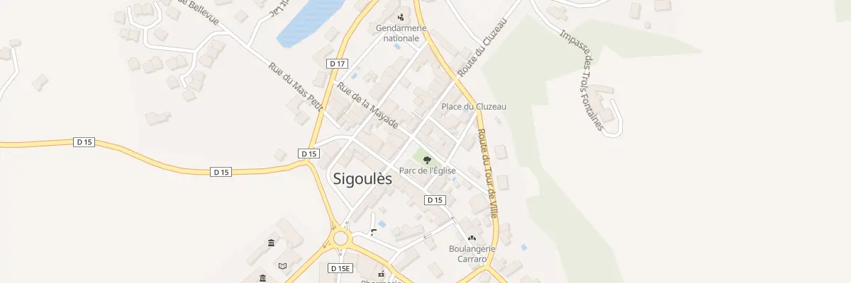 Plan du 15 Rue de la Mayade à Sigoulès-et-Flaugeac
