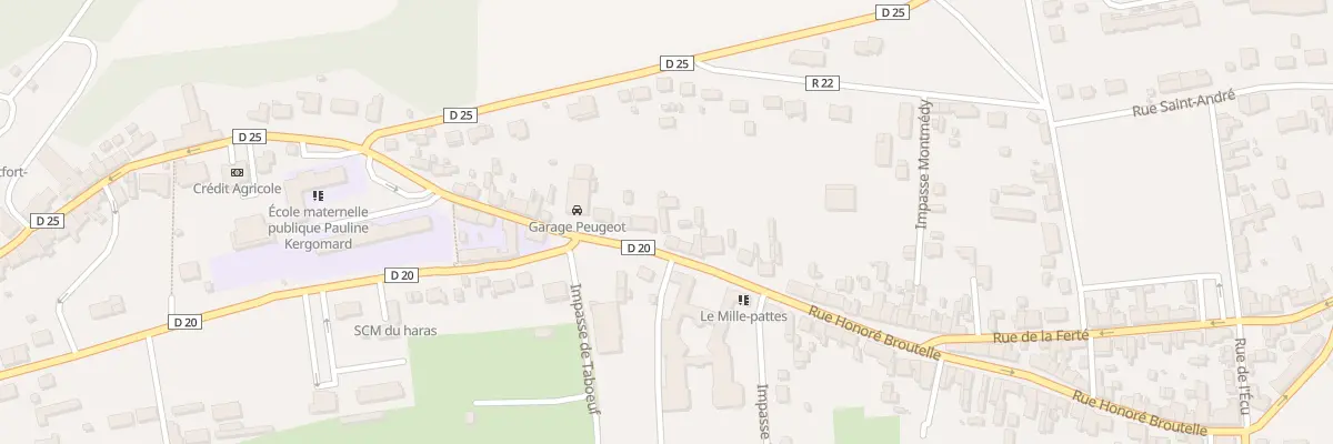 Plan du 86 Rue Honoré Broutelle à Montfort-le-Gesnois