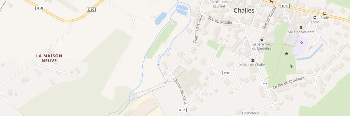 Plan du 6 Che des Vaux à Challes