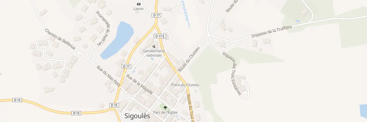 Plan du 1 Rte du Cluzeau à Sigoulès-et-Flaugeac