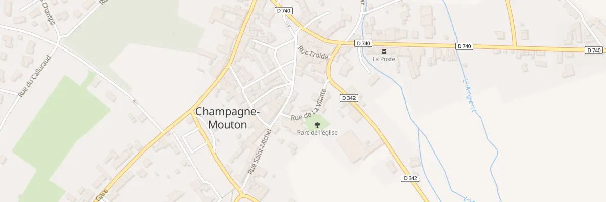 Plan du 1 Rue de l’Eglise à Champagne-Mouton