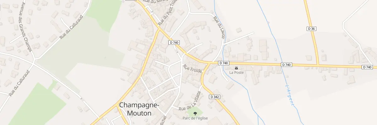 Plan du 3 Pl des Halles à Champagne-Mouton