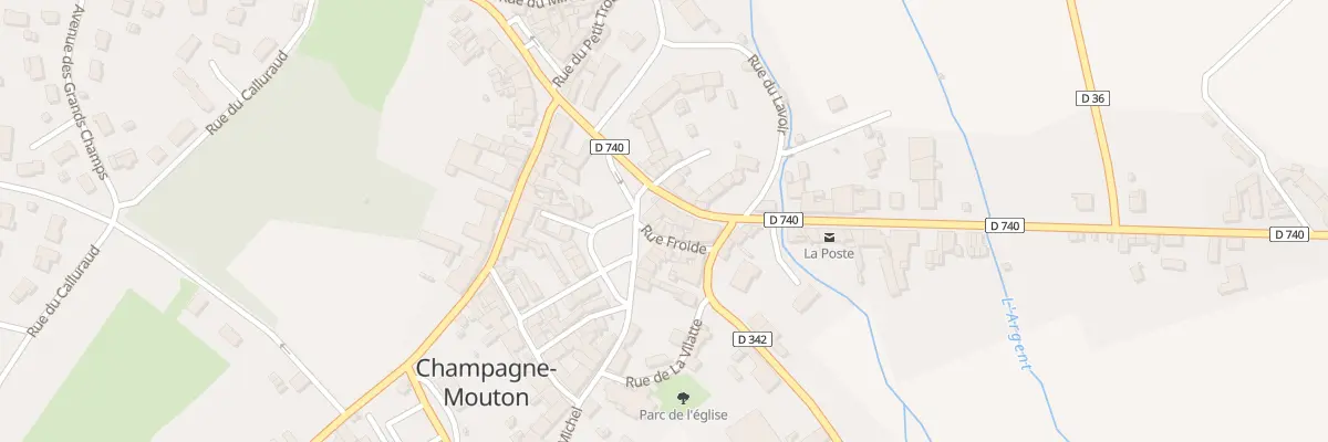 Plan du 5 Pl des Halles à Champagne-Mouton