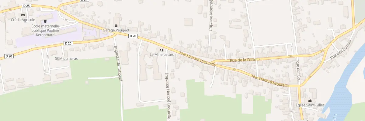 Plan du 45 Rue Honoré Broutelle à Montfort-le-Gesnois