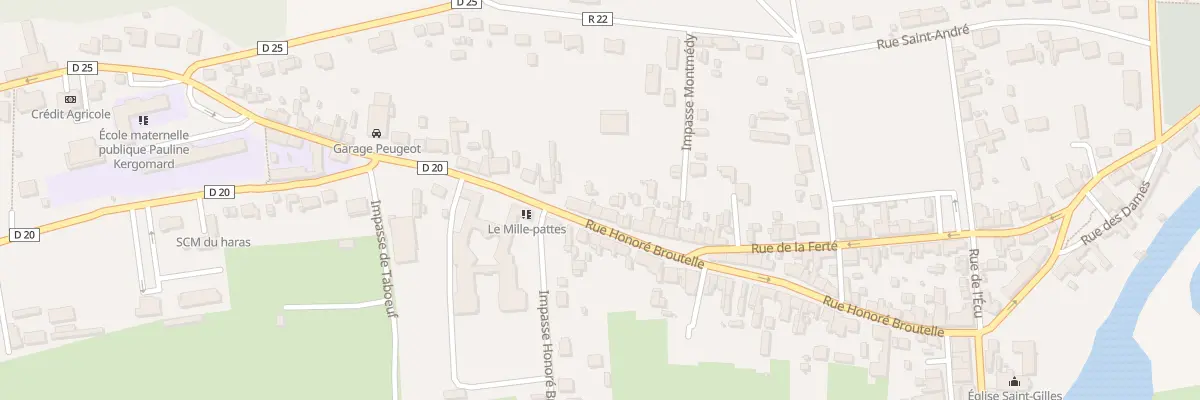 Plan du 70 Rue Honoré Broutelle à Montfort-le-Gesnois