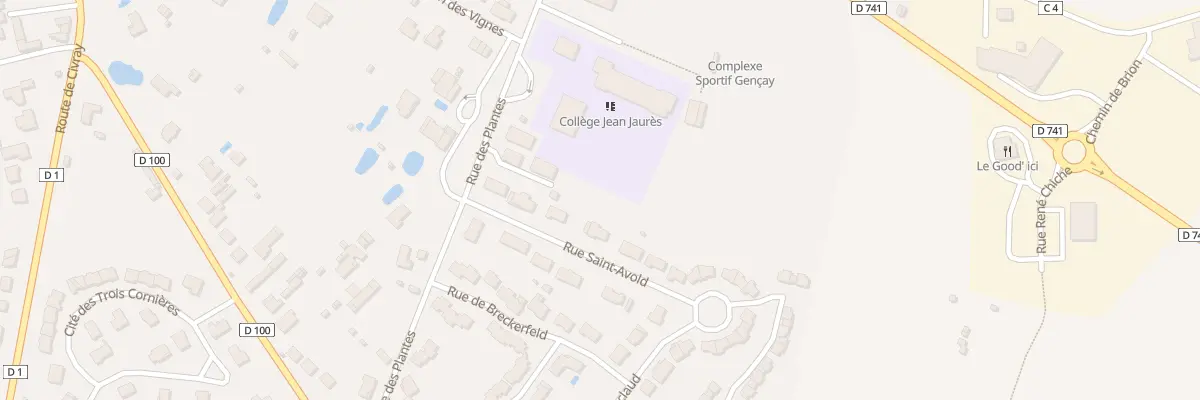Plan du 17 Rue des Plantes à Gençay
