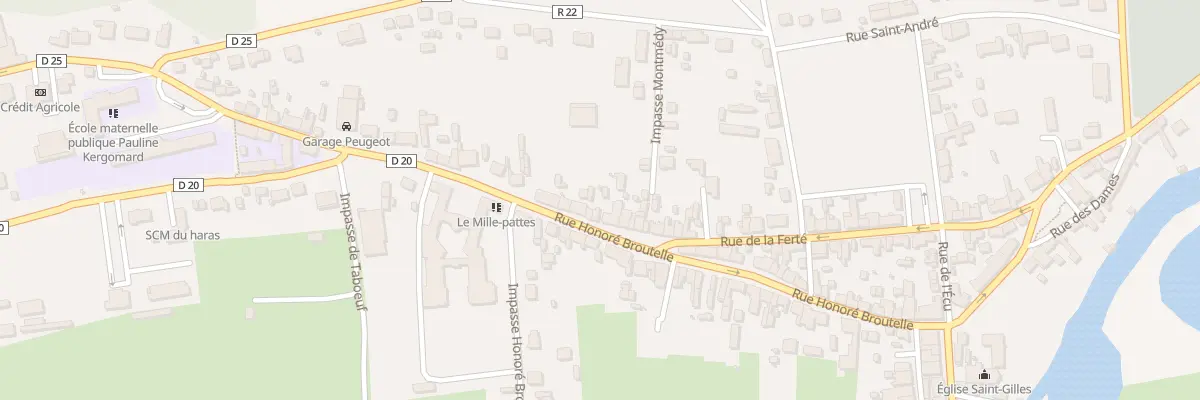 Plan du 64 Rue Honoré Broutelle à Montfort-le-Gesnois