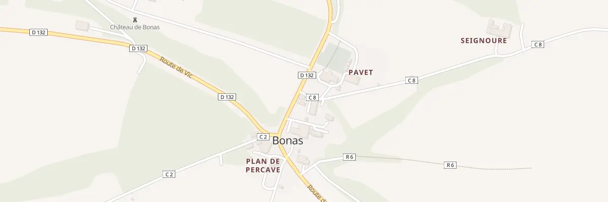 Plan du 72 Rte de Castera à Bonas