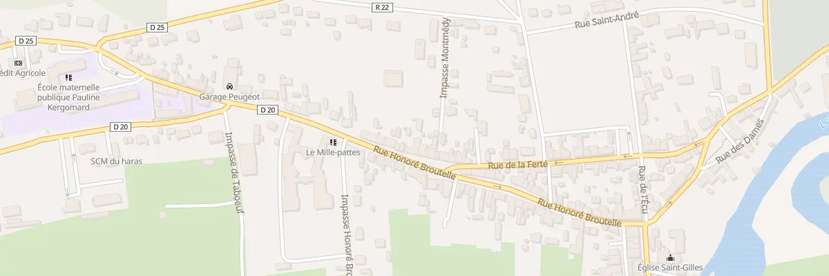Plan du 60 Rue Honoré Broutelle à Montfort-le-Gesnois