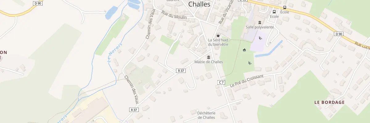 Plan du 8 Rue du Moulin de la Bruyere à Challes