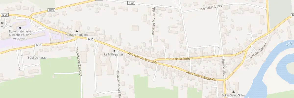 Plan du 58 Rue Honoré Broutelle à Montfort-le-Gesnois