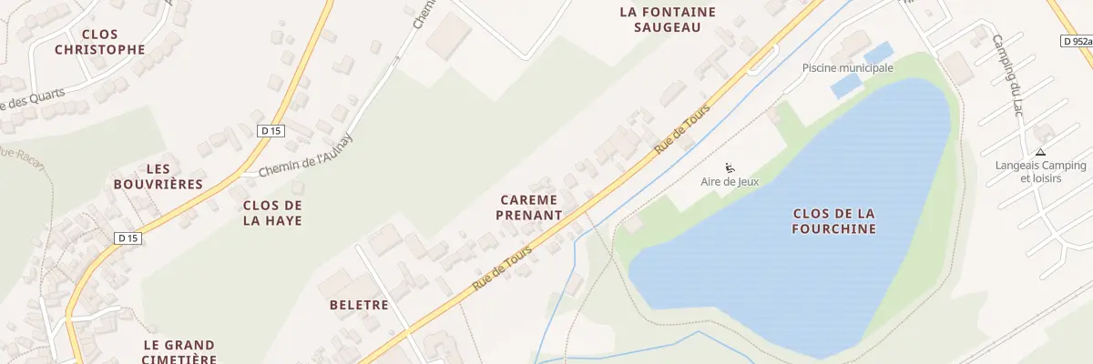 Plan du 380 Careme Prenant à Langeais