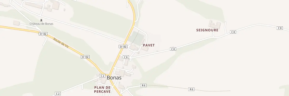 Plan du 5005 Pavet à Bonas