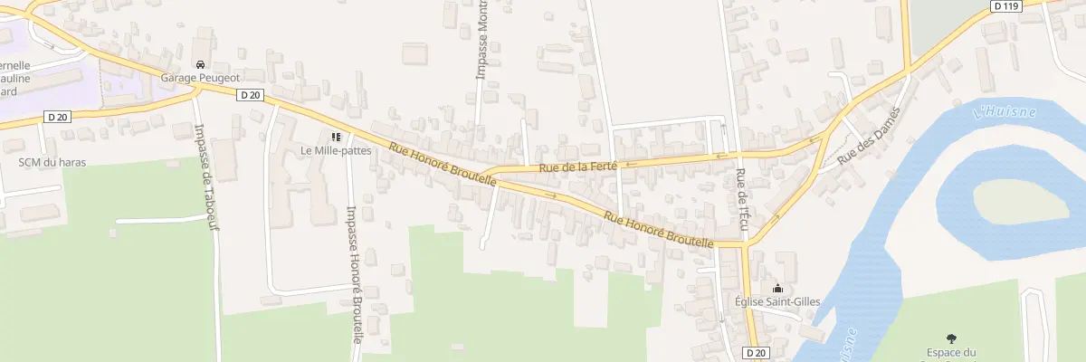 Plan du 42 Rue Honoré Broutelle à Montfort-le-Gesnois