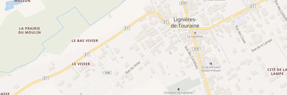 Plan du 8 Rue du Vivier à Lignières-de-Touraine
