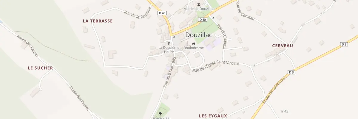 Plan du 2 Rue de l’Eglise Saint Vincent à Douzillac
