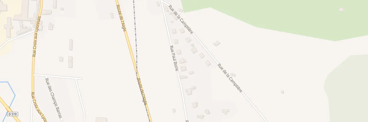 Plan du 51609 Rue Paul Borie à La Vespière-Friardel