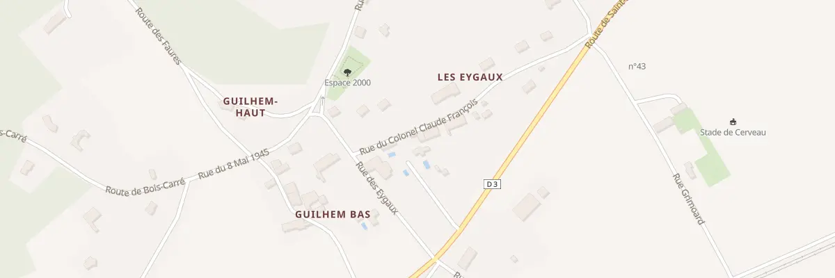 Plan du 11 Rue du Colonel Claude François à Douzillac