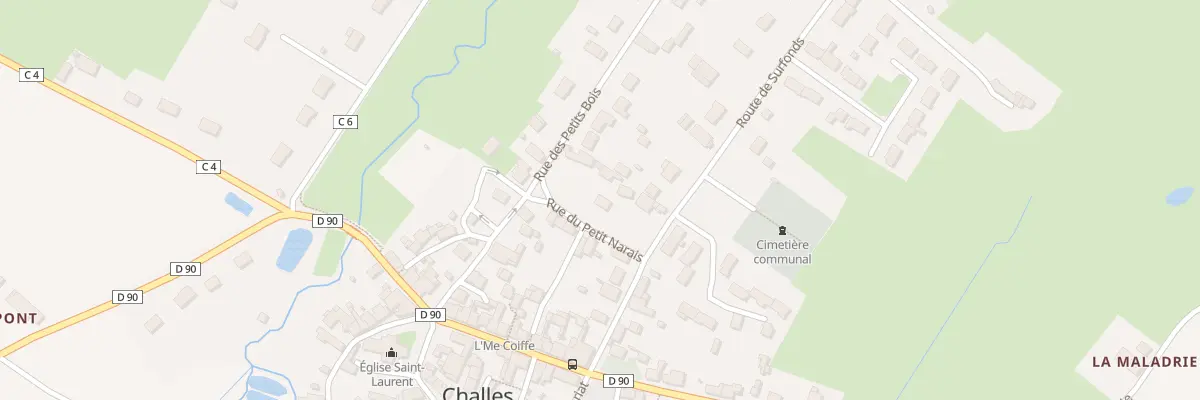 Plan du 4 Rue du Petit Narais à Challes