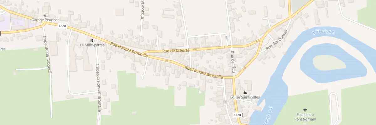 Plan du 28 Rue Honoré Broutelle à Montfort-le-Gesnois