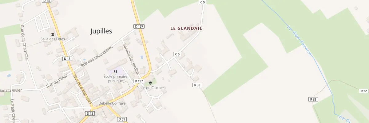 Plan du 6 Rte du Glandail à Jupilles