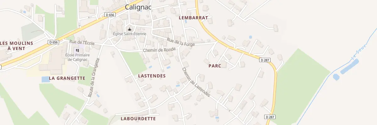 Plan du 15 Che de Lastendes à Calignac