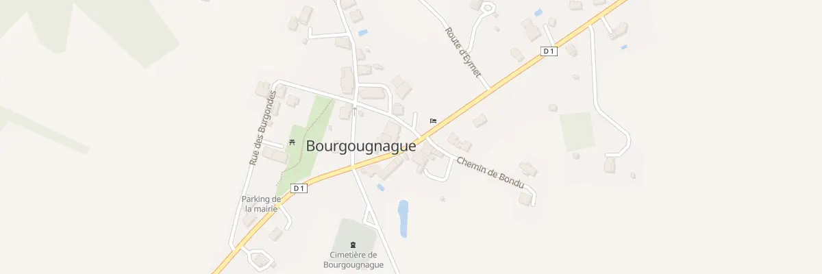 Plan du 3 Le Bourg à Bourgougnague
