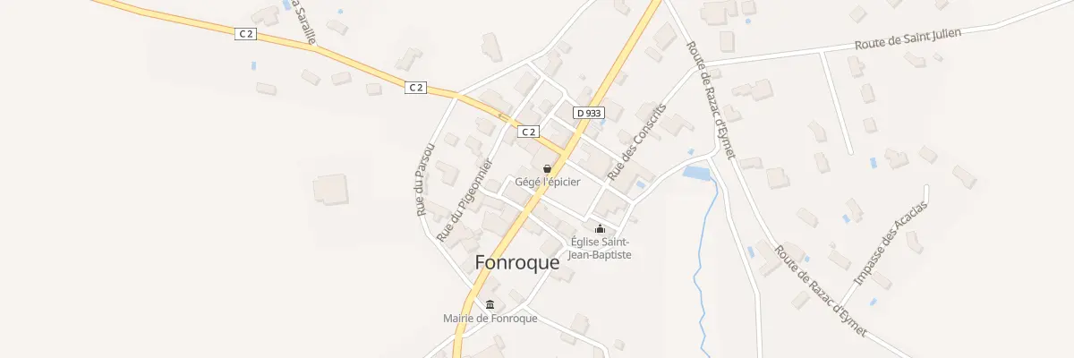 Plan du 117 Rte d’Espagne à Fonroque