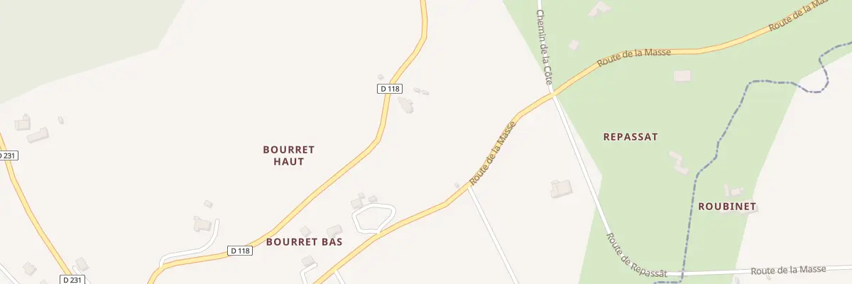 Plan du 75A Bourret Bas à Bazens