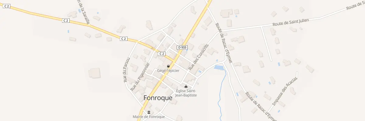 Plan du 71 Le Bourg à Fonroque