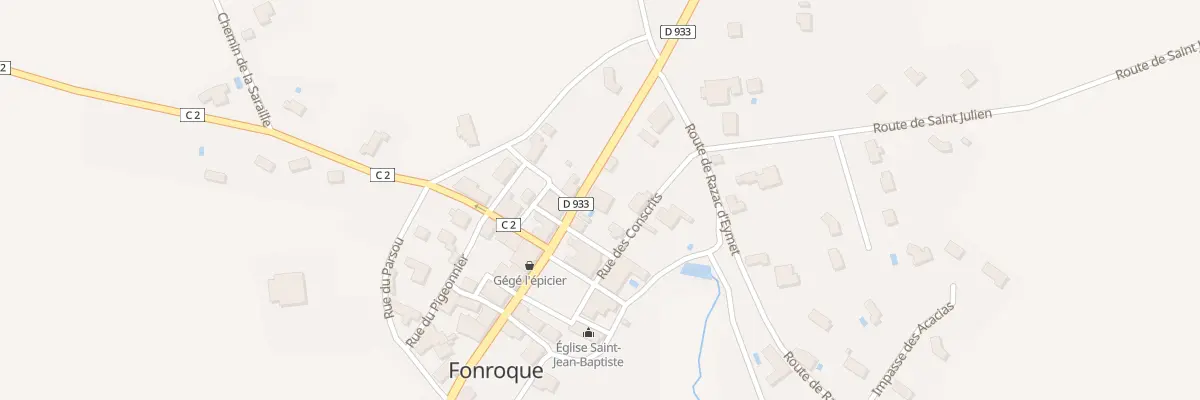Plan du 212 Rte d’Espagne à Fonroque