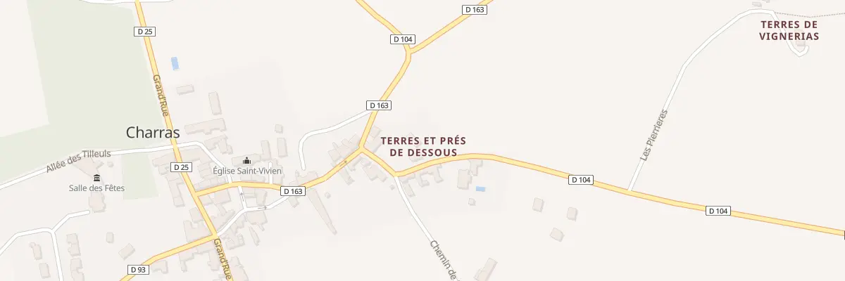 Plan du 5238 Terres et Pres de Dessousl à Charras