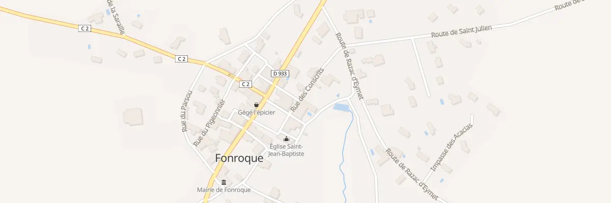 Plan du 65 Le Bourg à Fonroque