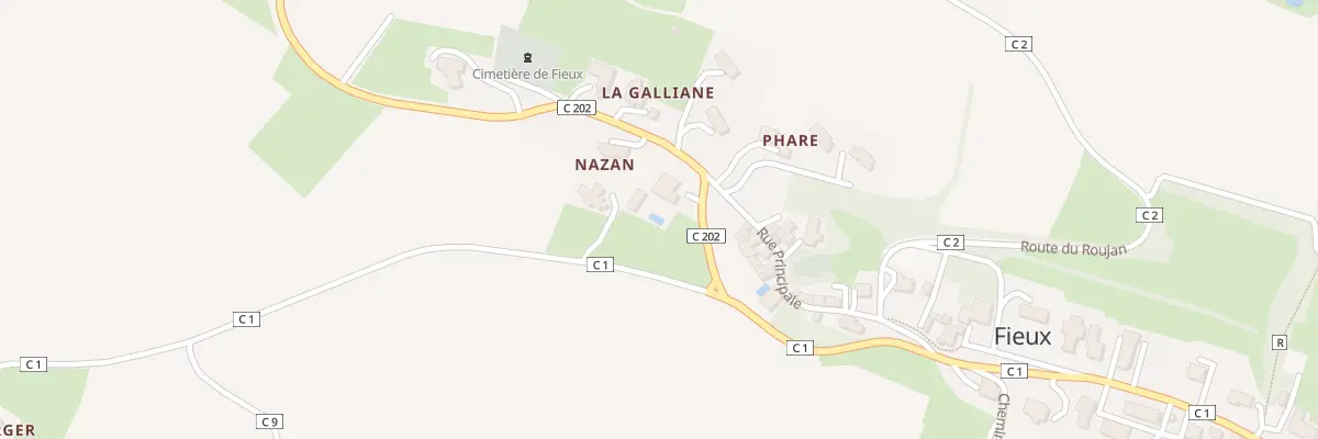 Plan du 2016 Nazan à Fieux