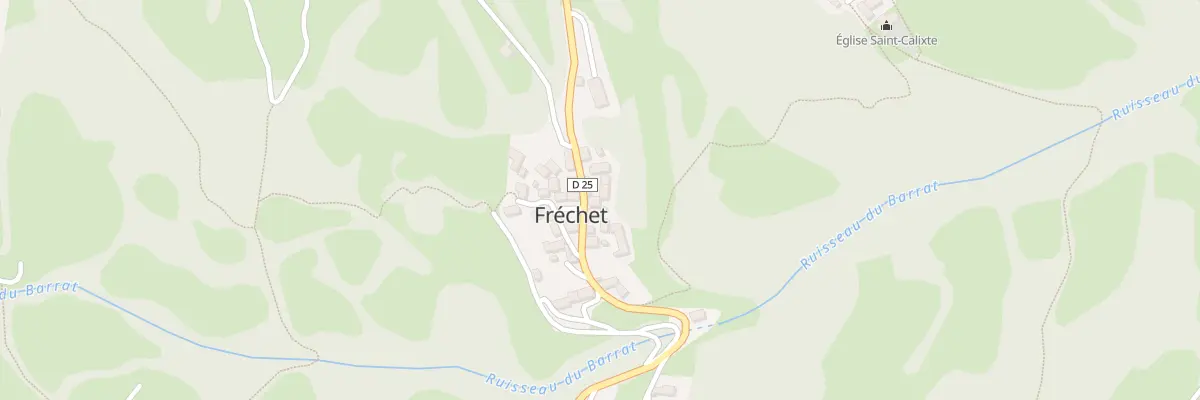 Plan de Frechet Village à Cazaux-Fréchet-Anéran-Camors