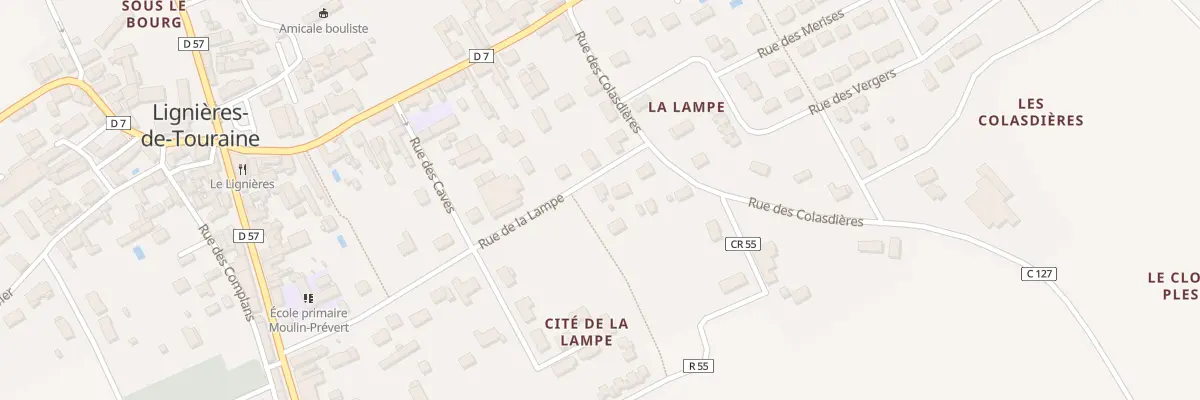 Plan du 36 Rue de la Lampe à Lignières-de-Touraine