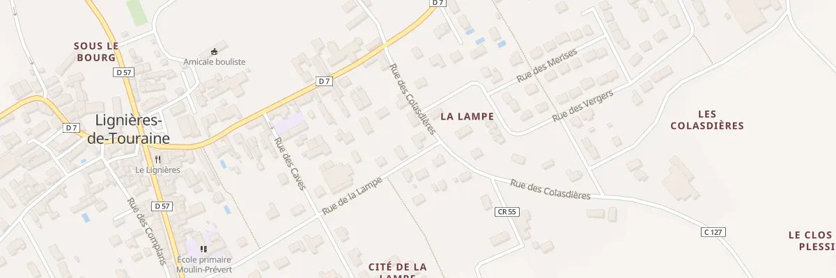Plan du 10 Rue des Colasdières à Lignières-de-Touraine
