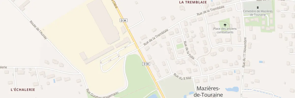 Plan du 2 Rue de la Tremblaie à Mazières-de-Touraine