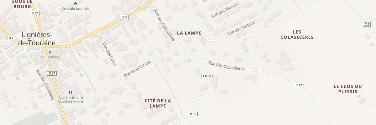 Plan du 12 Rue des Colasdières à Lignières-de-Touraine