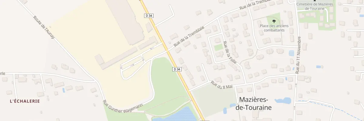 Plan du 1 Rue Paul Louis Courier à Mazières-de-Touraine