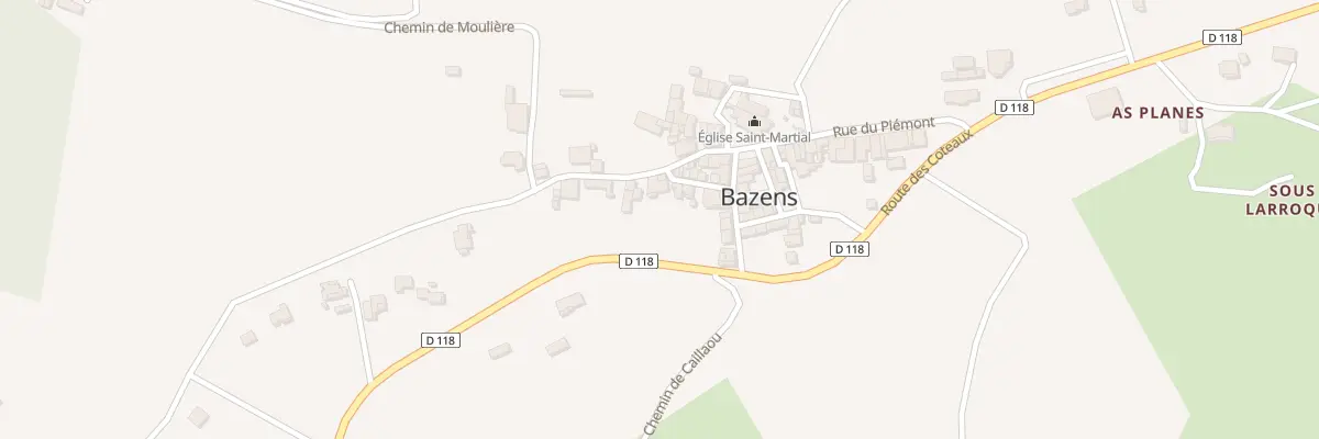 Plan du 247 Rue du Piémont à Bazens