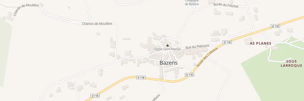 Plan du 5053 Le Bourg à Bazens