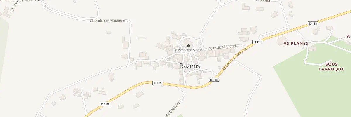 Plan du 40 Le Bourg à Bazens