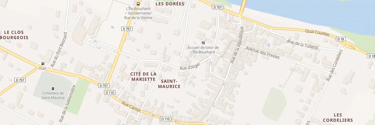 Plan du 16 Rue d’Alger à L’Île-Bouchard