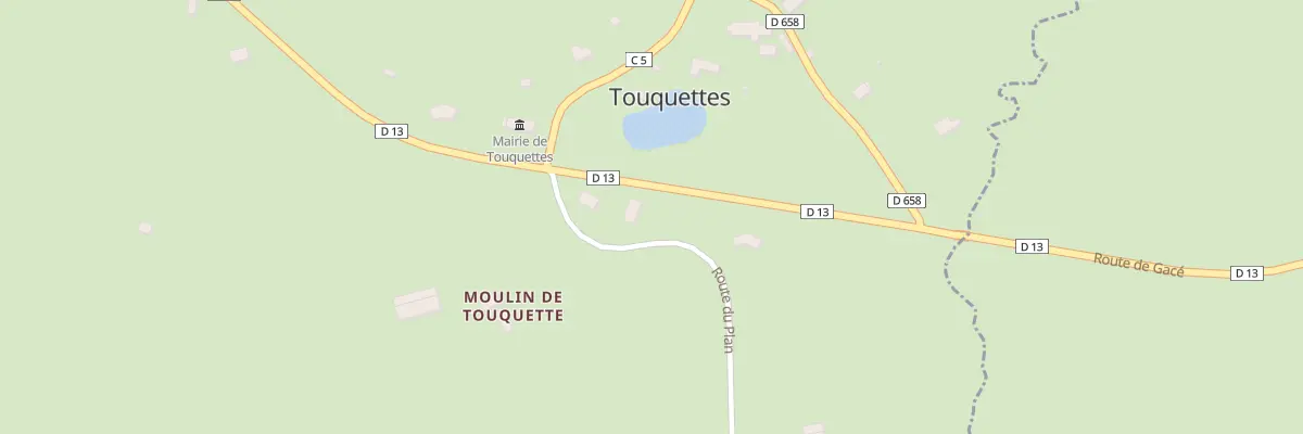 Plan du 5000 Le Moulin de Touquettes à Touquettes