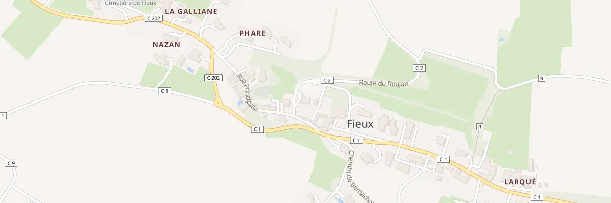 Plan du 22 Rte du Roujan à Fieux
